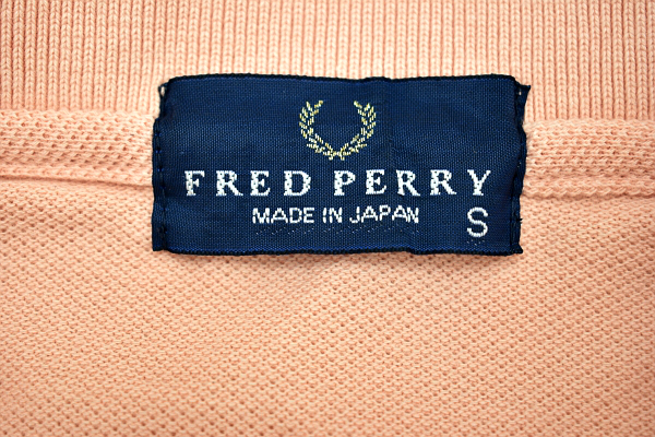 Y-2072* бесплатная доставка *FRED PERRY Fred Perry хит Union * сделано в Японии месяц багряник японский . вышивка salmon розовый олень. . рубашка-поло с коротким рукавом S