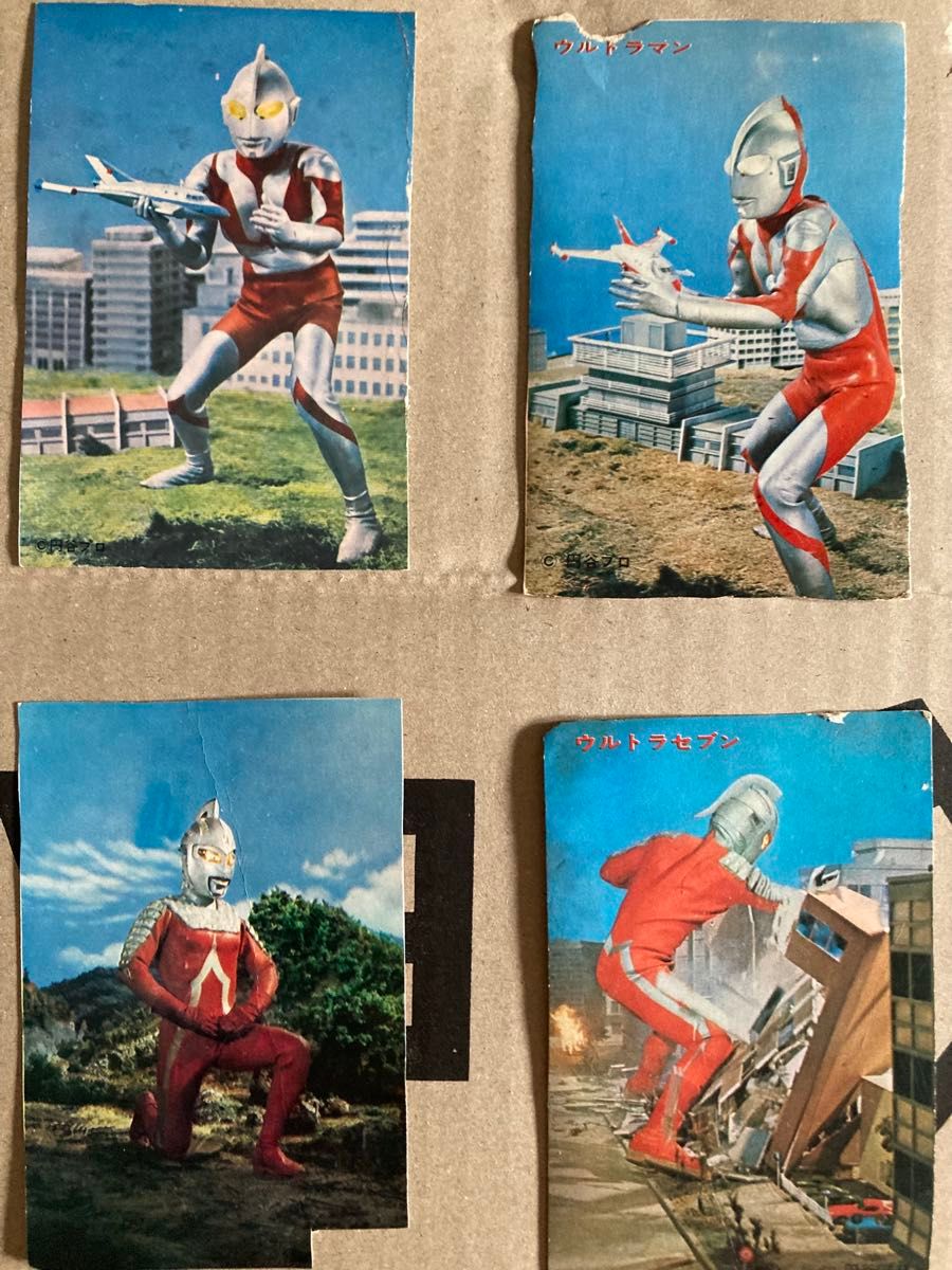 当時物　円谷プロ「ウルトラマン」「ウルトラセブン」昭和レトロペンダント2個セット 5円引きブロマイド 13枚セット ウルトラマン ウルトラセブン ウルトラ