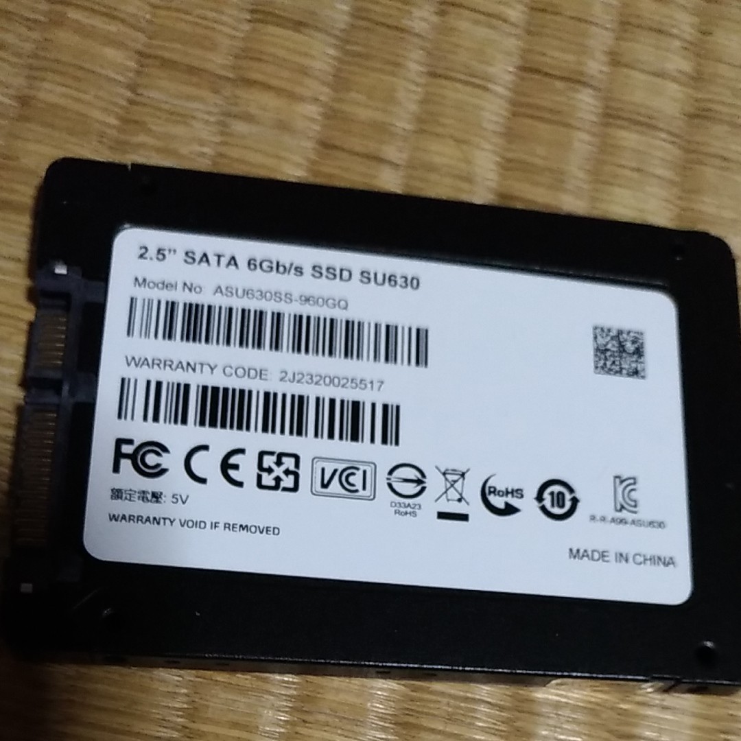 SSD 960GB ADATA SU630 内蔵型ハードディスク