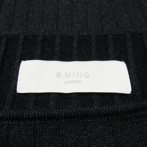 B:MING by BEAMS リブニット セーター ノースリーブ ウール混 黒 ブラック 210701CK5A_画像10