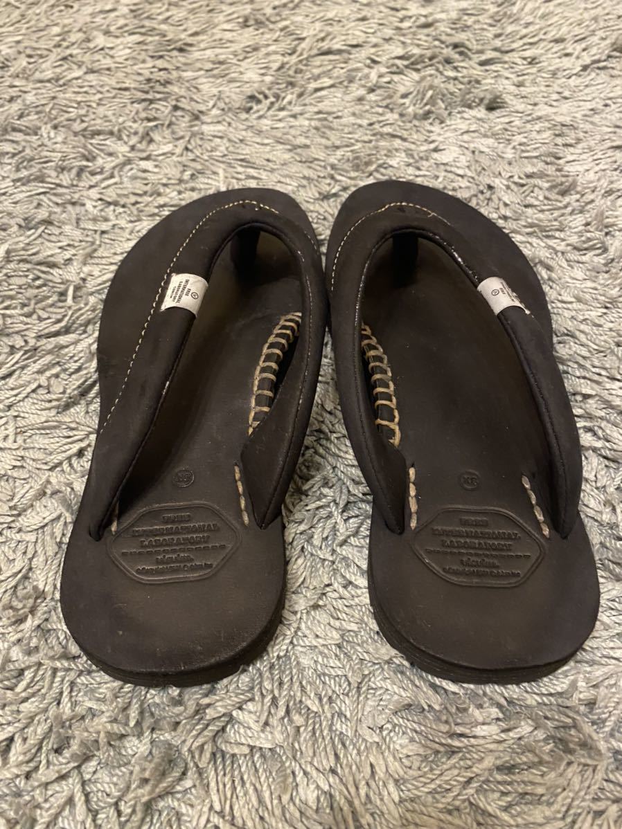 希少 XS visvim LAMA SANDAL FOLK BLACK / ビズビム ラマ サンダル