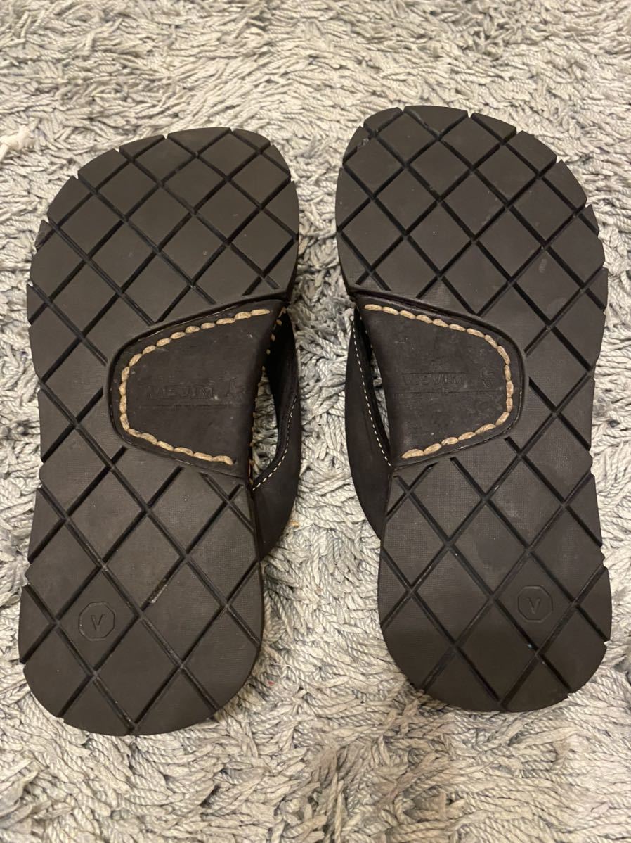 希少 XS visvim LAMA SANDAL FOLK BLACK / ビズビム ラマ サンダル