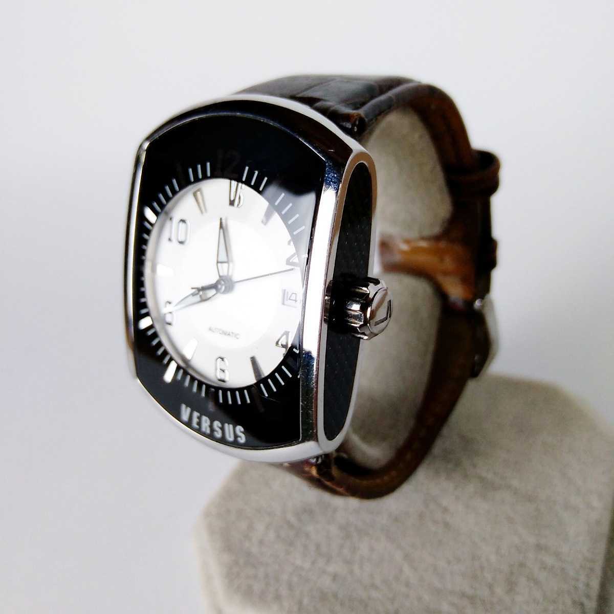 ヴェルサーチ VERSACE ヴェルサス VERSUS automatic swiss MADE スイス製 メンズ腕時計 機械式 自動巻き式 動作品 稼働品 e268_画像2