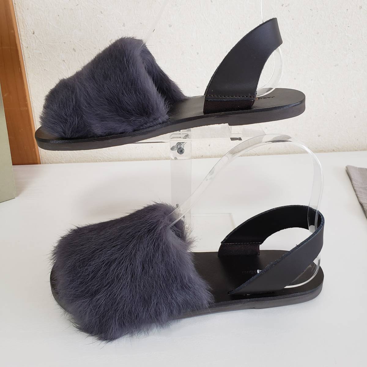 新品 イタリア製 FABIO RUSCONI ファビオルスコーニ ラビットファー