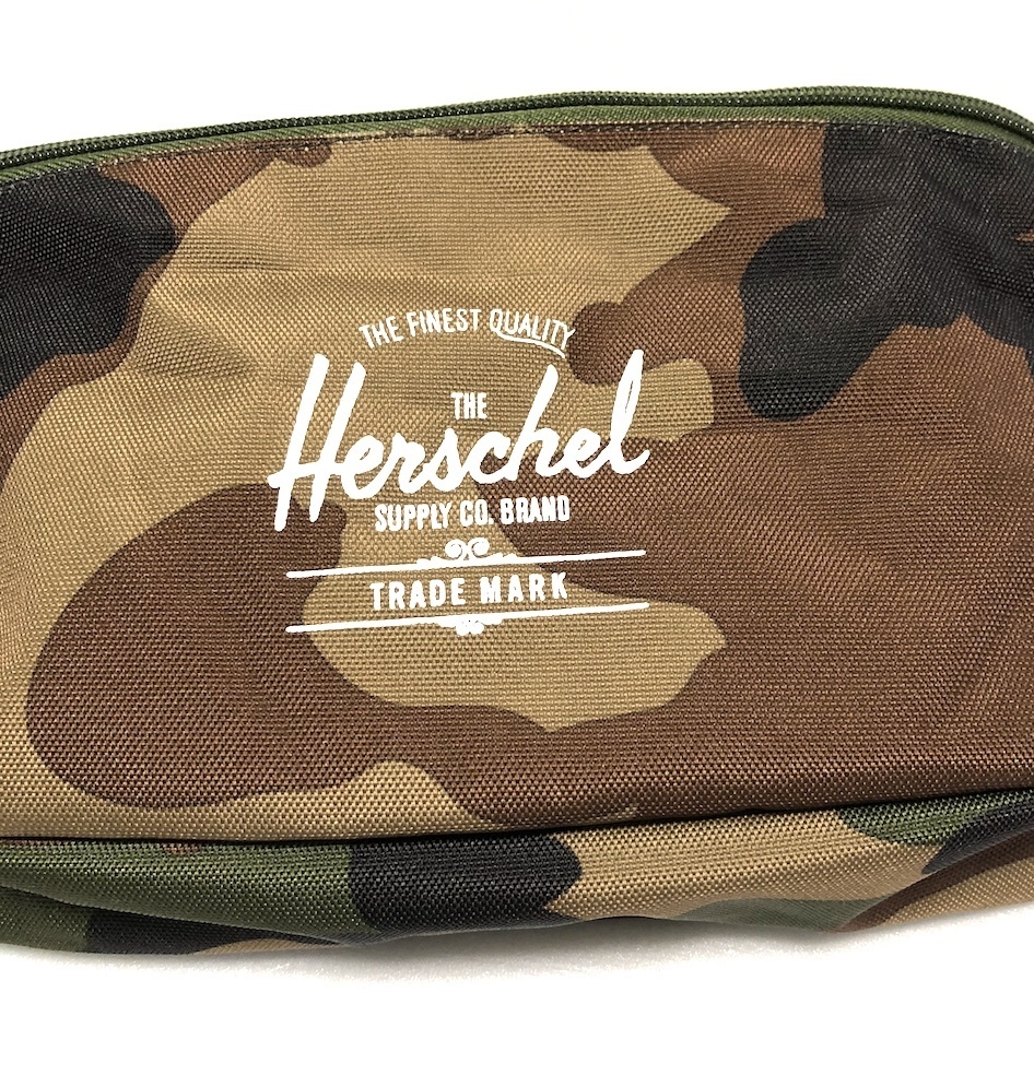 HERSCHEL ハーシェル ウエストバッグ ボディバッグ カモ柄 迷彩柄 ナイロン ストライプ 88281 美品