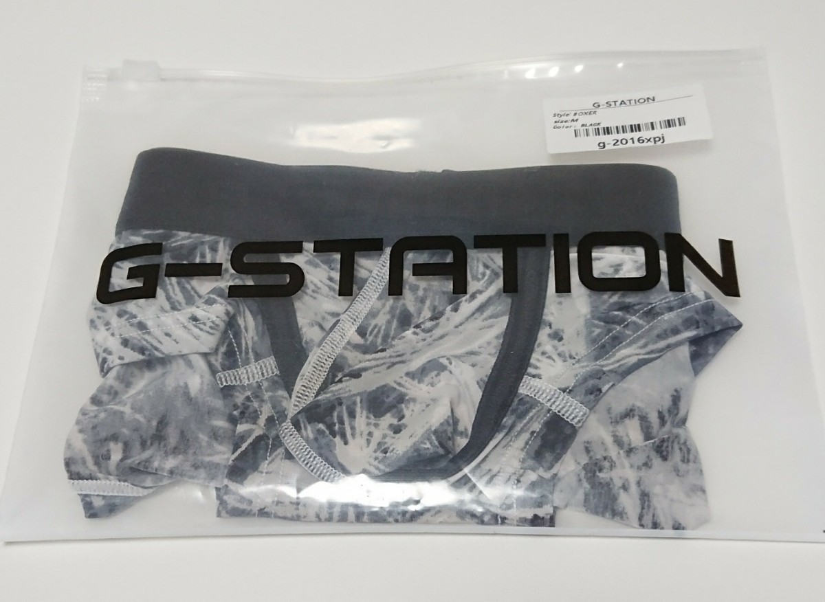 G-STATION  HIP FIT  ローライズボクサーパンツ ニードル柄 Mサイズ