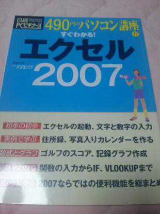 送料無料　490円のパソコン講座17 すぐわかる！エクセル2007 日経PCビギナーズ★日経BP社_画像1