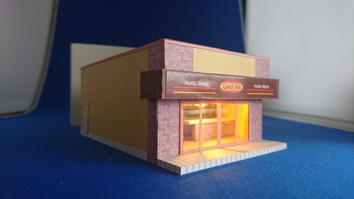 ◇オリジナル店舗建築模型06◇スケール1/87 HOゲージ　ジオラマ　雑貨　インテリア　鉄道模型_照明はついていません