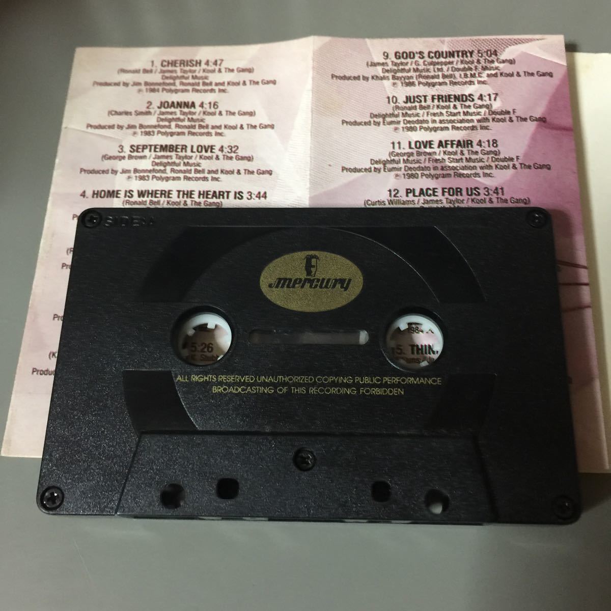 クール&ザ・ギャング ザ・バラード・コレクション インドネシア盤カセットテープの画像4