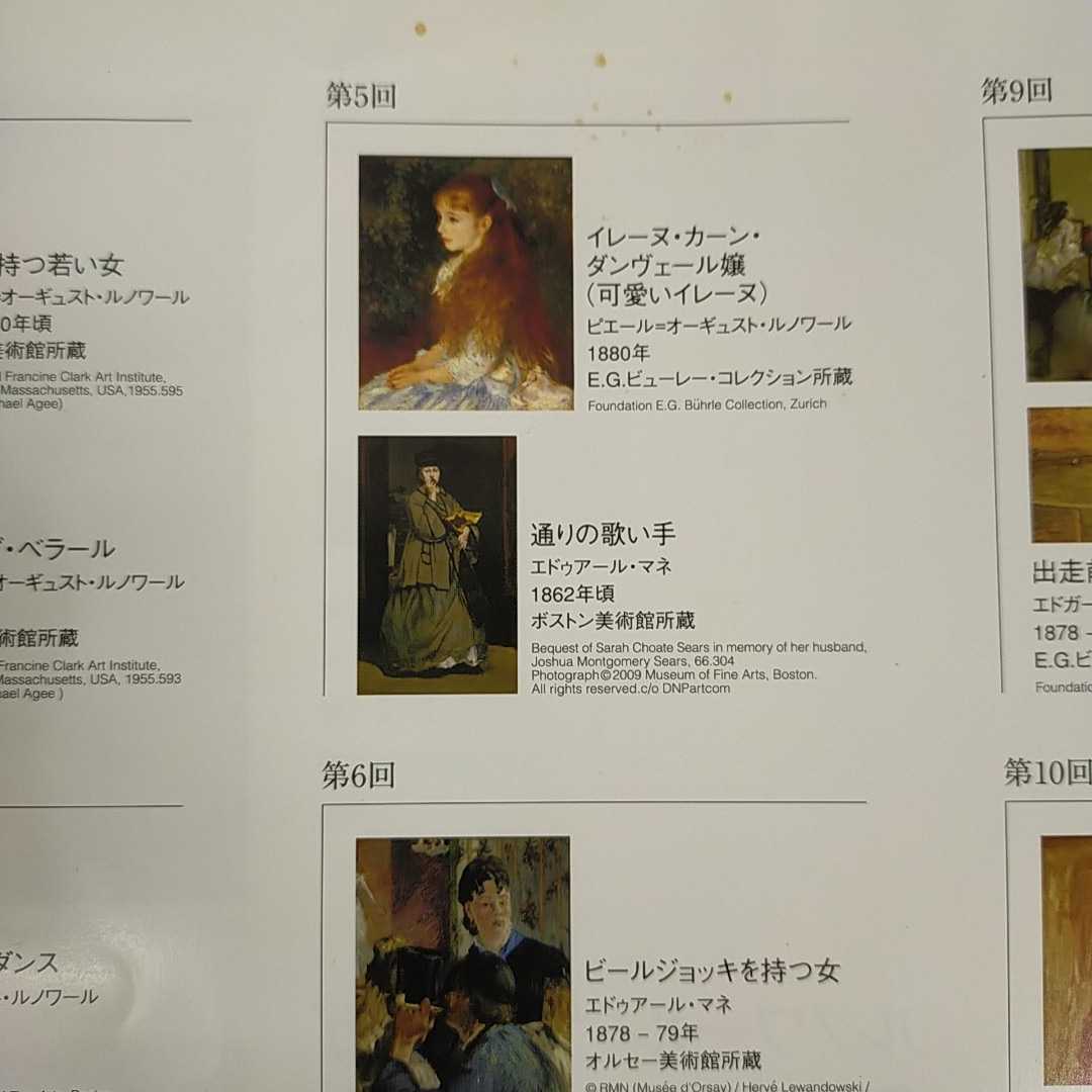 ルノワール・マネ・ドガ　印象派の巨匠たち　世界有名美術館の旅　読売新聞　額絵シリーズ　作品集　カバー付　額絵　作品集　S_画像5