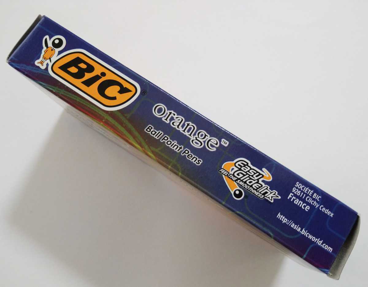 送料無料★BIC ボールペン ブラック 0.7mm 12本 オレンジ ビックオレンジEG イージーグライド 黒インク 廃盤 廃番_画像2