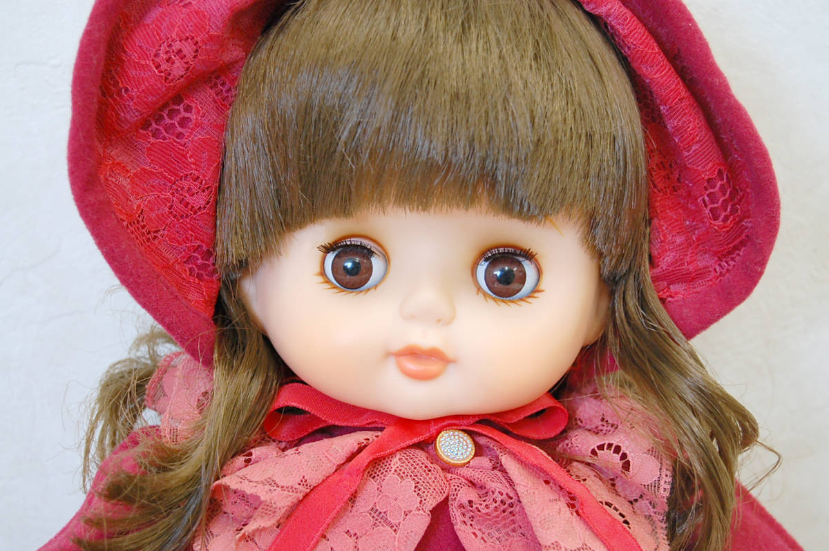 アンティーク 1979年製 セキグチ スリープアイ 人形 日本製 昭和レトロ 赤ずきん 目つむり抱き人形 札幌 _画像2