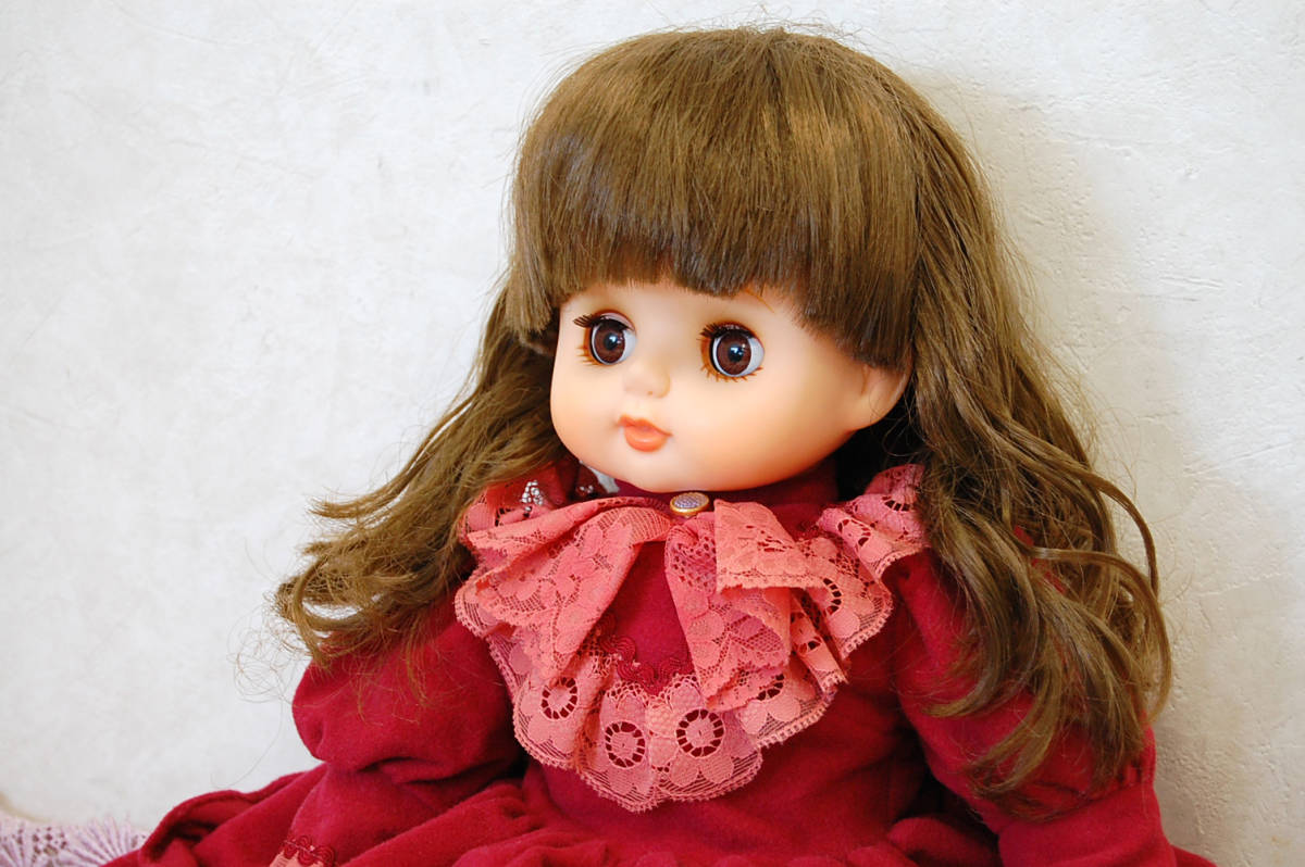 アンティーク 1979年製 セキグチ スリープアイ 人形 日本製 昭和レトロ 赤ずきん 目つむり抱き人形 札幌 _画像6