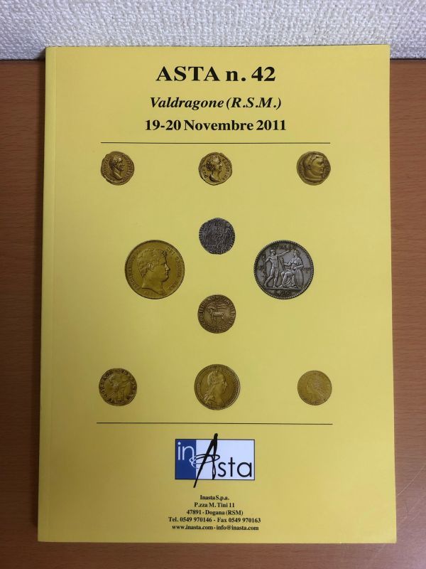 【送料160円】ASTA n.42 Valdragone(R.S.M.) オークション/メダル/コイン イタリア語/Italiano_画像1