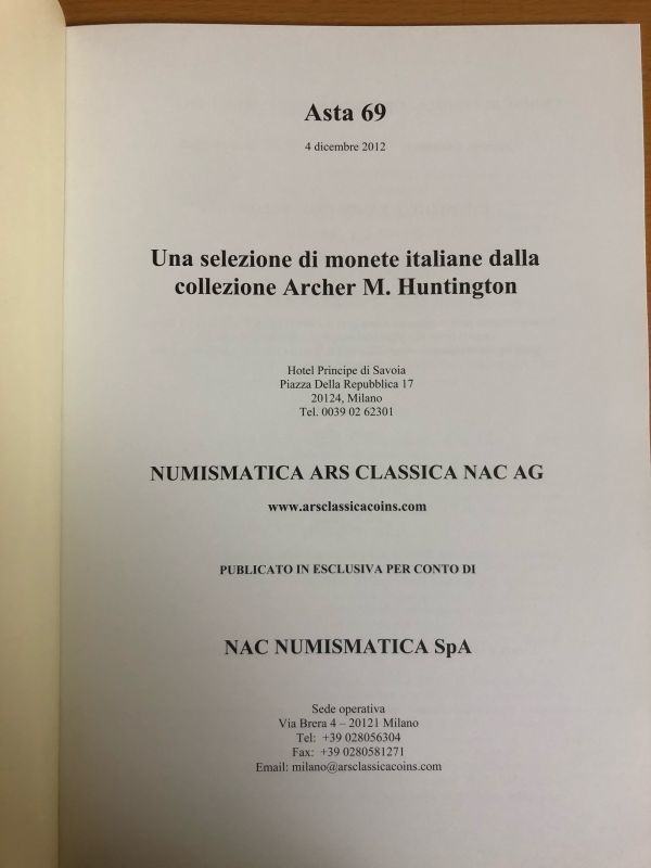 【送料160円】ASTA 69 Numismatica Ars Classica NAC AG NAC Numismatica SpA MILANO オークション/メダル/コイン イタリア語/Italiano_画像3