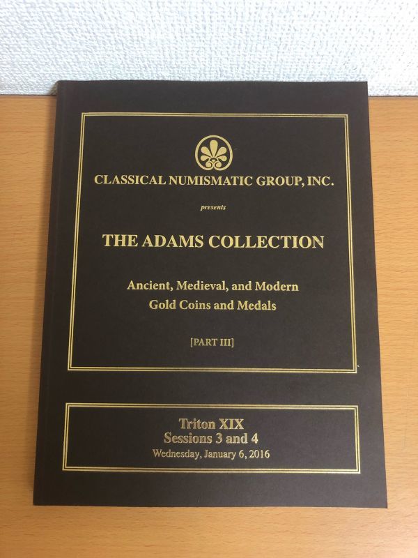 【送料160円】Classical Numismatic Group THE ADAMS COLLECTION PARTⅢ CNG Triton XIX オークション/メダル/コイン/貨幣の画像1
