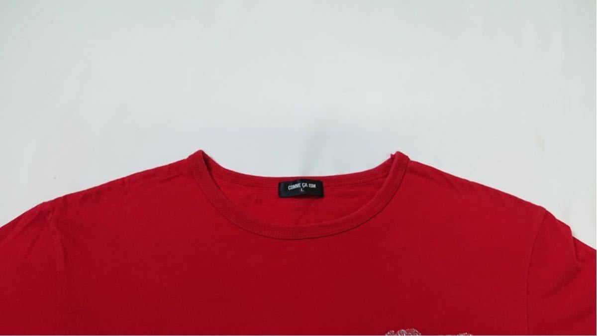 COMME CA ISM // 半袖 ロゴプリント Tシャツ・カットソー (赤) サイズ L_画像3