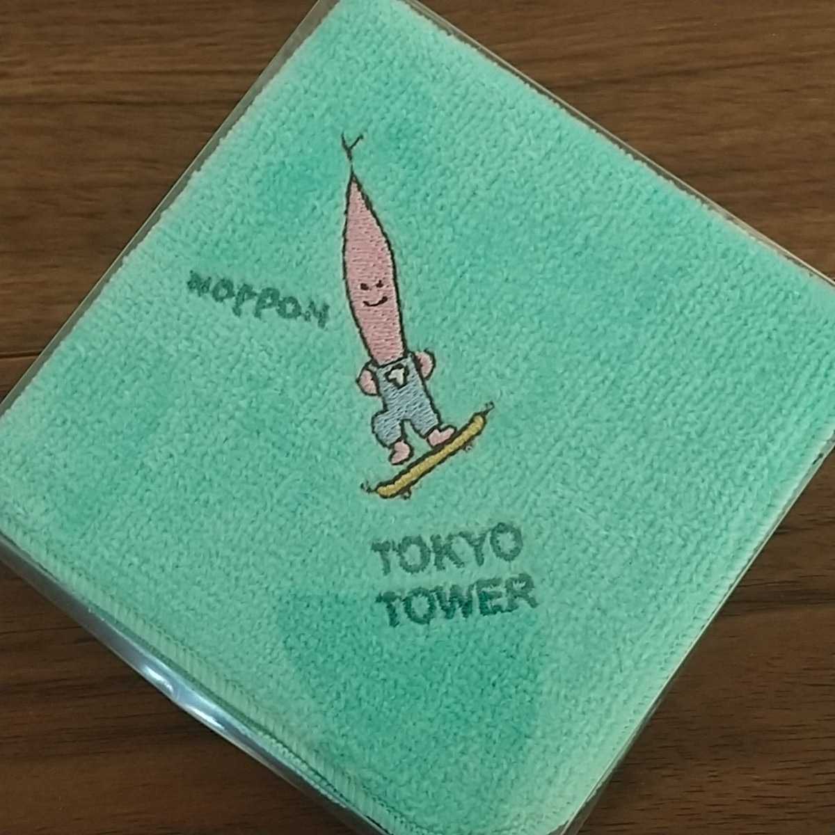 **TOKYO TOWERnopon** towel Mini handkerchie Tokyo tower character retro 