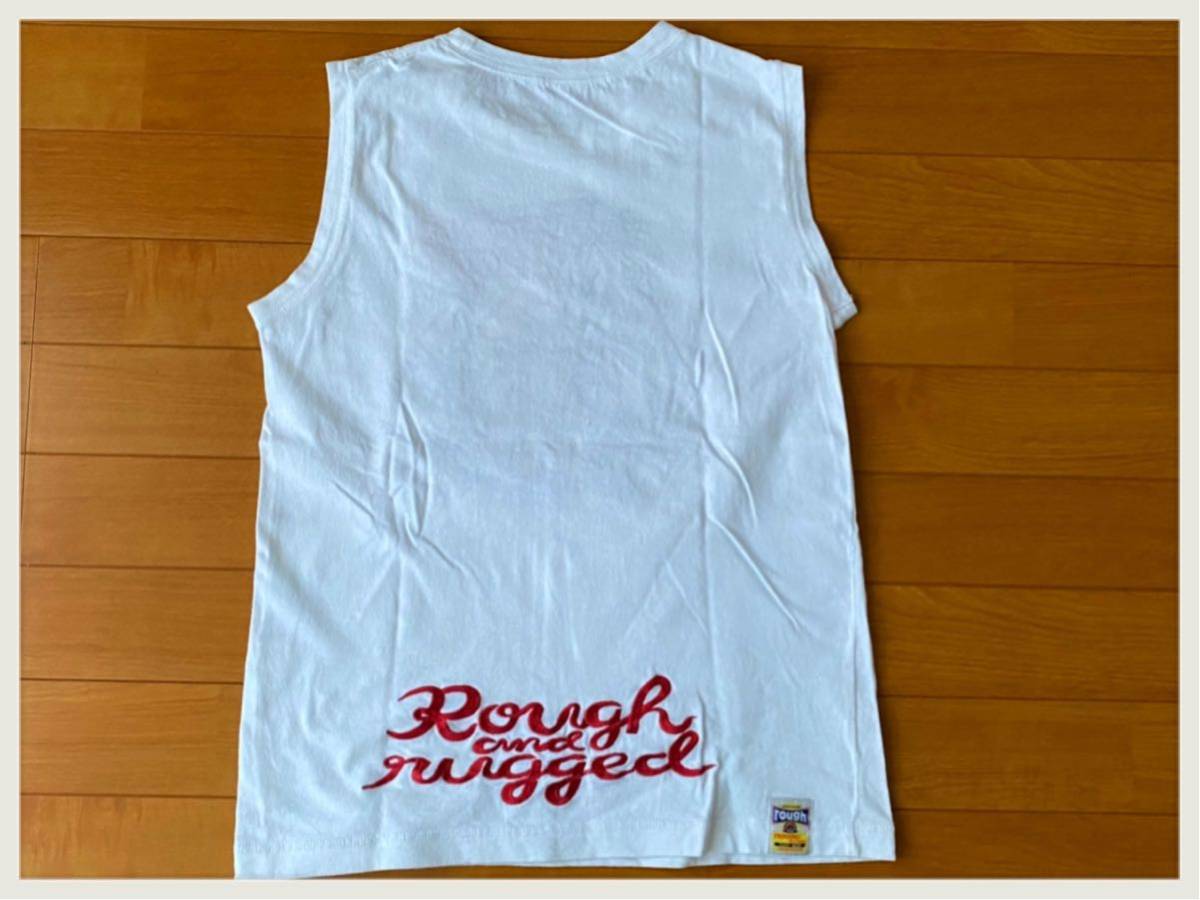 roughnatural charm* rough * embroidery tank top * lady's * white 