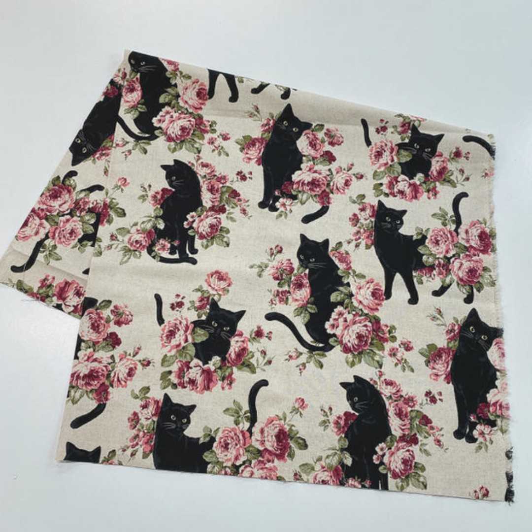  new goods 55×100 hand made 18cm cat . rose. large pattern cloth eko-bag 