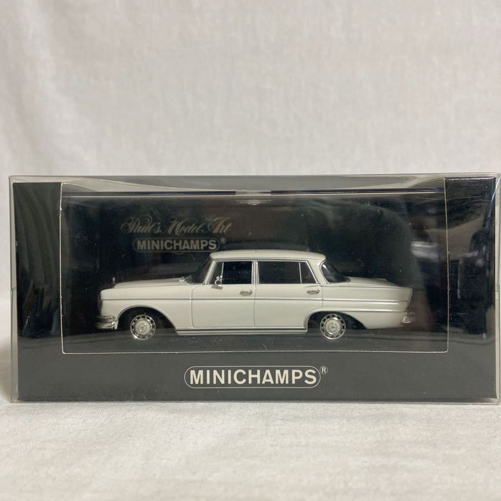 絶版 MINICHAMPS 1/43 Mercedes Benz 300SE lang 1965 ホワイト ミニチャンプス メルセデスベンツ W112 旧車 ミニカー モデルカー
