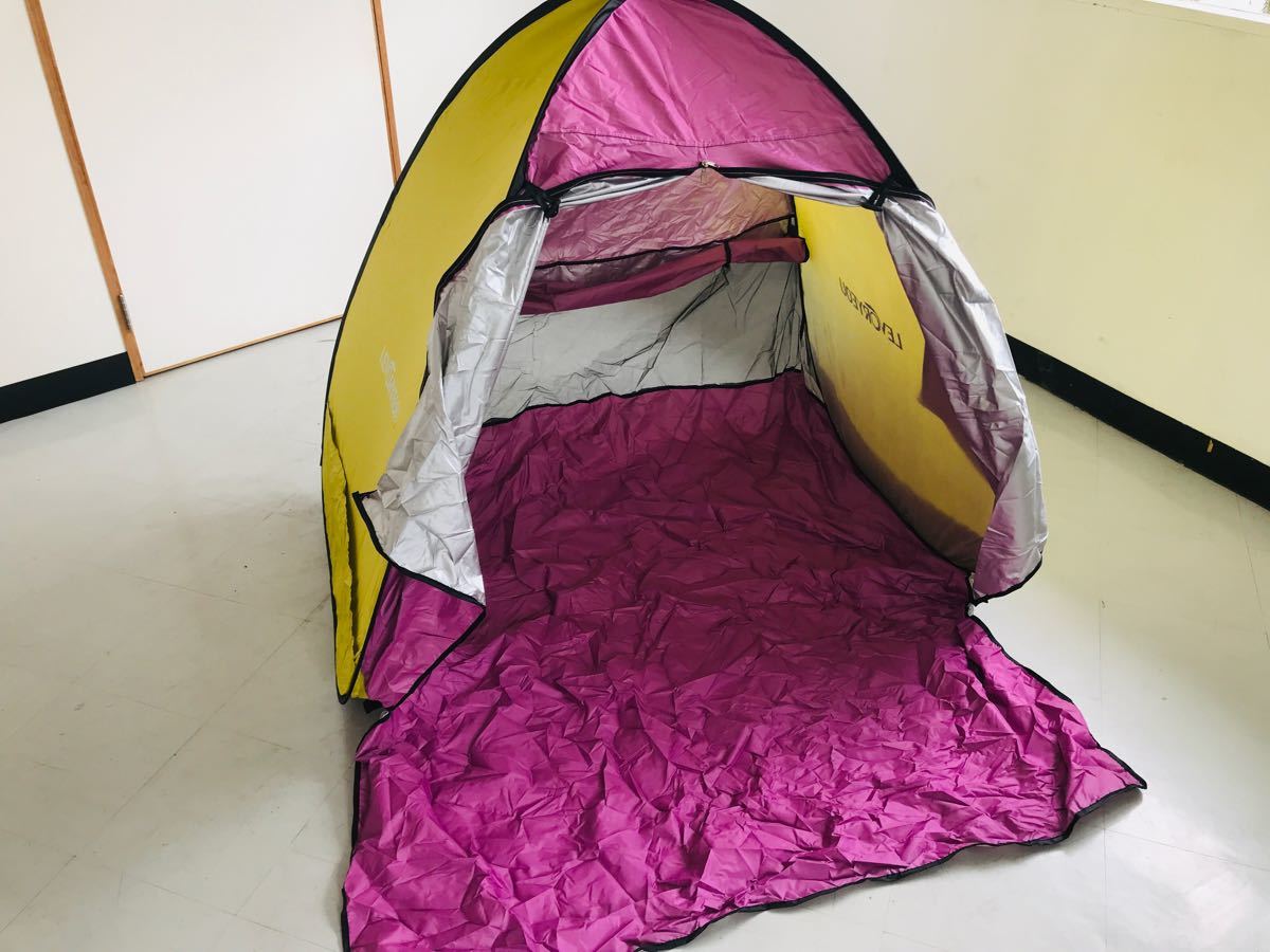 ワンタッチテント ポップアップ ビーチテント SPF UVカット 日除け 2人用 サンシェードテント テント