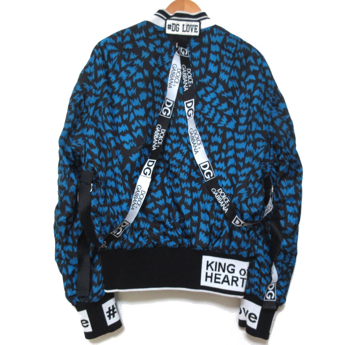 美品 近年モデル DOLCE & GABBANA ドルチェ&ガッバーナ DG LOVE ジップアップ 総柄 リバーシブル MA-1 ブルゾン ジャケット 44サイズ 美品 近年モデル DOLCE & GABBANA ドルチェ&ガッバーナ DG LOVE ジップアップ 総柄 リバーシブル MA-1 ブルゾン ジャケット 44サイズ