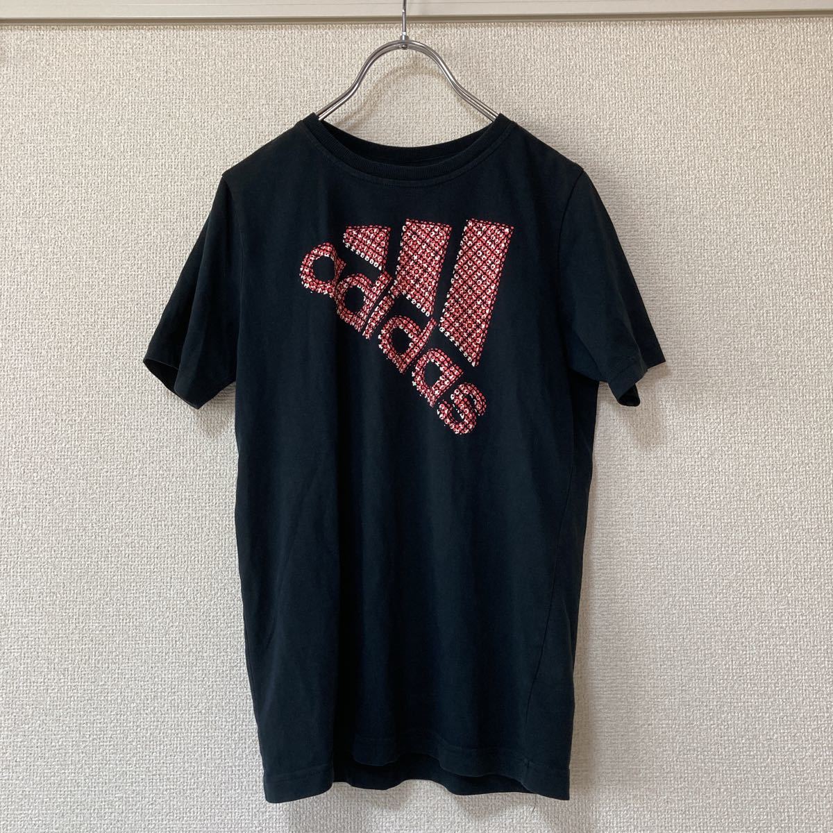 【adidas アディダス】Tシャツ　Tee 【キッズ　160サイズ】　古着　スポーツウェア_画像1