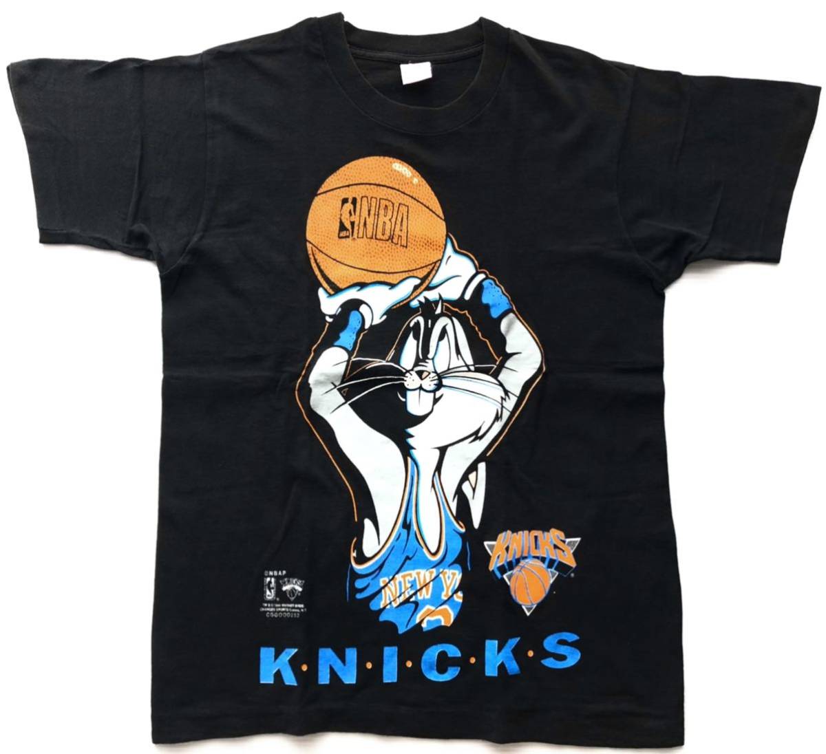 美品 USA製 90s ニューヨークニックス バックスバニー Tシャツ　　1994年 コピーライト NBA バスケ New York Knicks MADE IN USA 玉4461_画像1