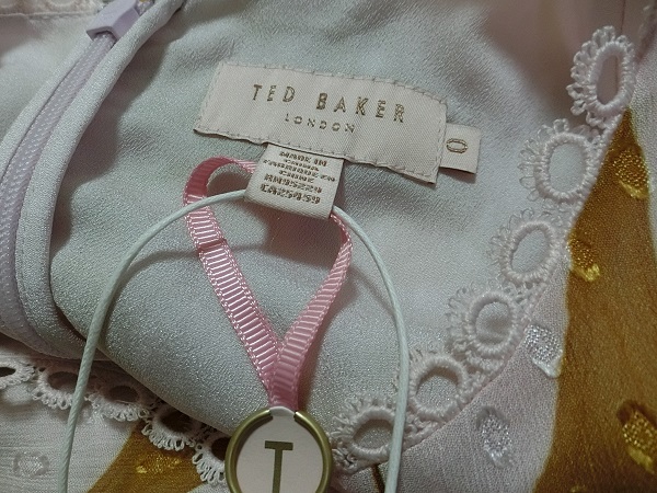 未使用　TED BAKER　テッドベイカー　花柄　清楚　ワンピース ピンク系　０_画像6