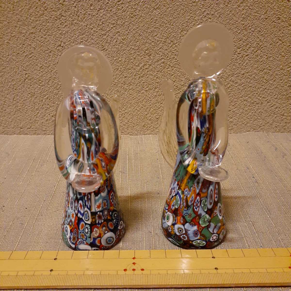 murano ムラーノガラス ミルフィオリ 天使 約14cm×5.5cm×4.5cm　約13cm×5.5cm×4.5cm_画像7