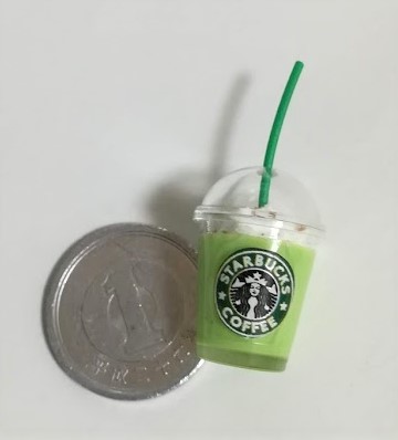 ミニチュア スターバックス グリーンスムージー シルバニアやリカちゃんハウスに ドールハウス