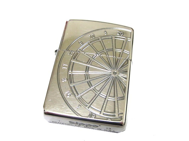 ★ダーツボード 銀いぶし 両面加工 DARTS GAME ジッポー　Zippo★_画像2