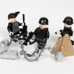 LEGO レゴ ブロック 互換 SWAT 特殊部隊 アンチテロ部隊 カスタム ミニフィグ 6体セット 大量武器・装備・兵器付き D219_画像4