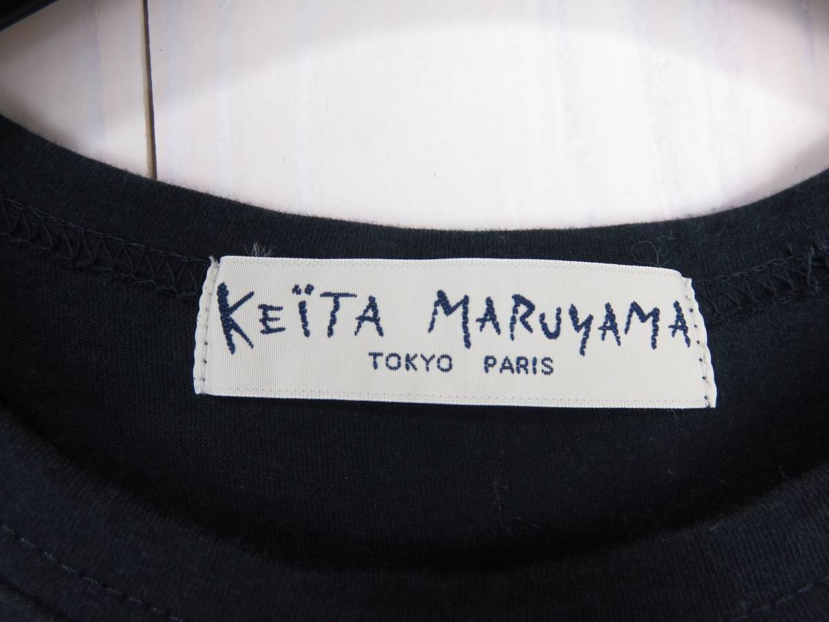 ケイタマルヤマ　KEITA MARUYAMA　タンクトップ　龍のスパンコール刺繍　ノースリーブカットソー　紺　S_画像3