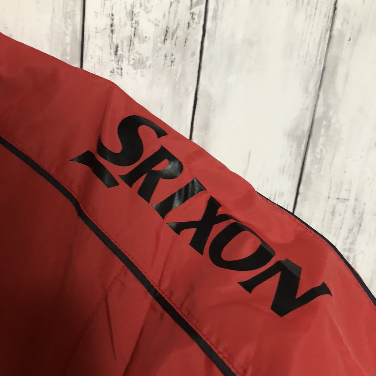【SRIXON】スリクソン ハーフジップ 半袖 ジャケット レッド メンズ M 送料無料！_画像4
