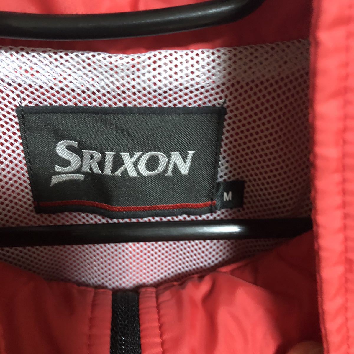 【SRIXON】スリクソン ハーフジップ 半袖 ジャケット レッド メンズ M 送料無料！_画像3