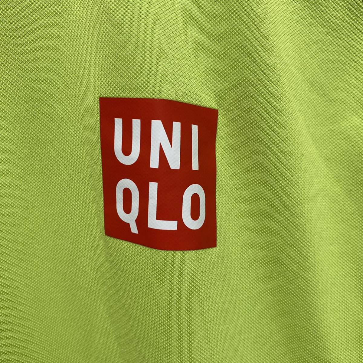 [UNIQULO] Uniqlo tennis short sleeves shirt M size . woven . player have on 2015 Barcelona * open yellow green free shipping!