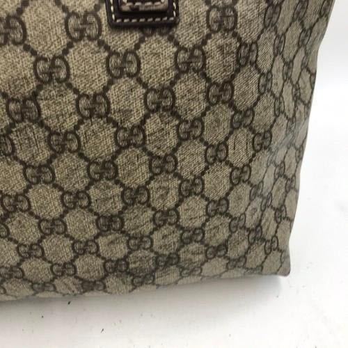 GUCCI グッチ GGスプリーム トートバッグ レザー ライトブラウン