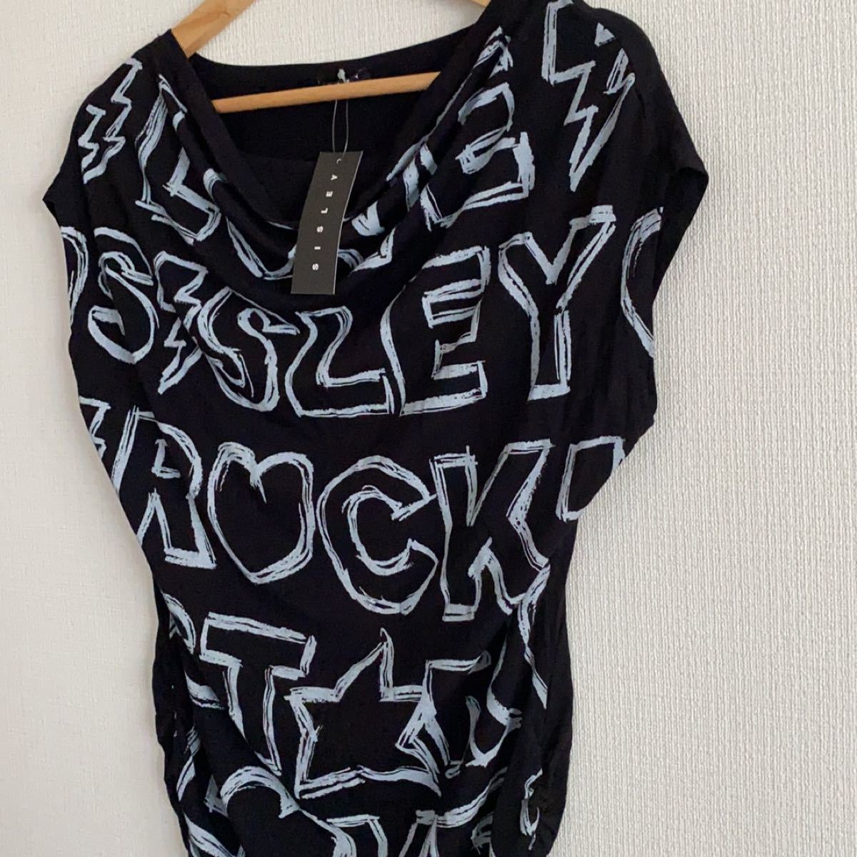 【新品タグ付き】SISLEY  ROCKプリント Tシャツ、カットソー