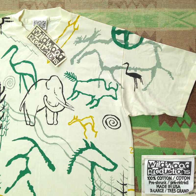 動物 総柄 【wildwood productions】90s All Over Print T-Shirt 動物 総柄 【wildwood productions】90s All Over Print T-Shirt
