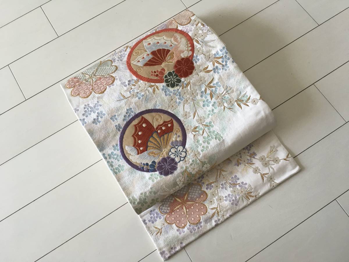 直販ネット 振袖 シルク 刺繍 パステルカラー 身丈167cm 成人式 着物 A