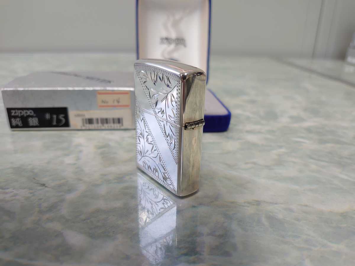 ジッポ スターリングシルバー 純銀手彫り ジッポー Zippoオイル