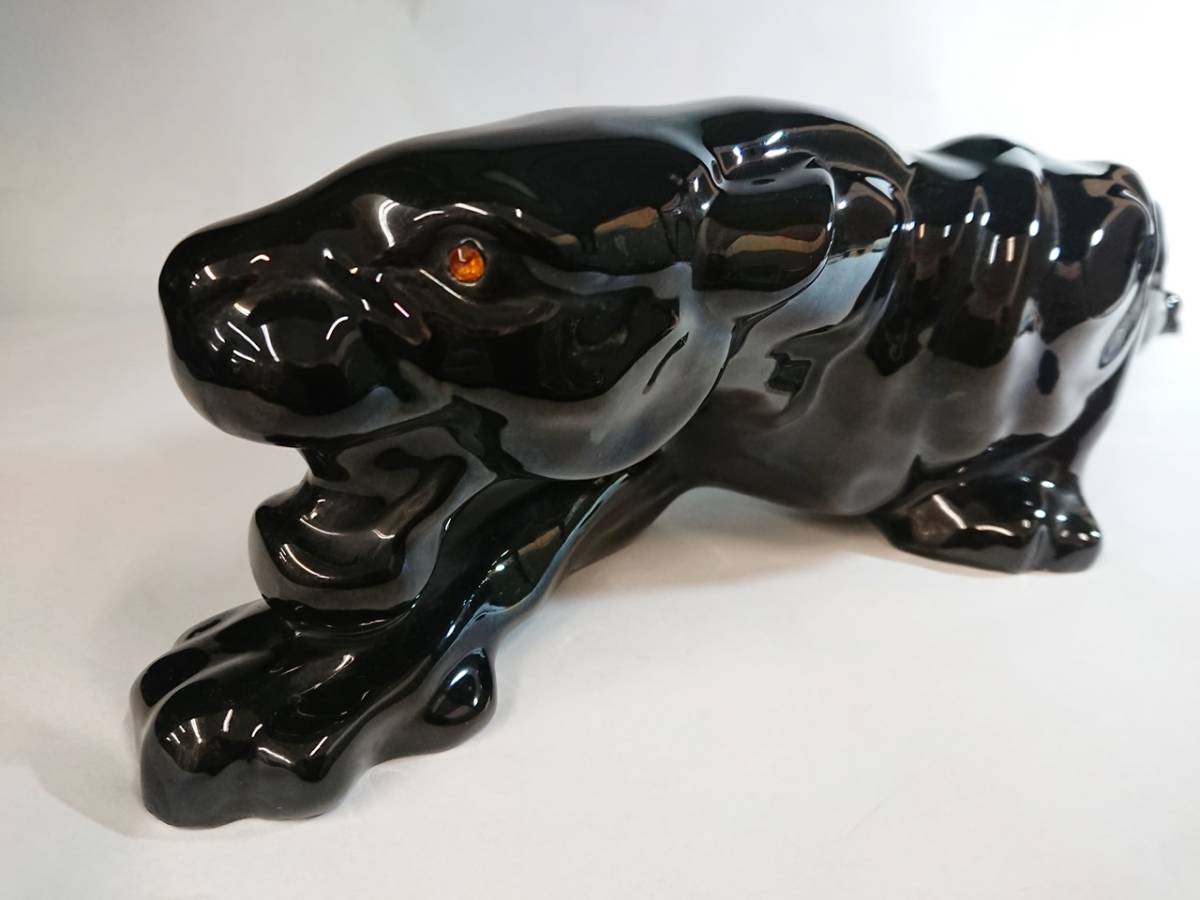 1950年代 黒豹 4体セット 陶器 ミッドセンチュリー パンサー