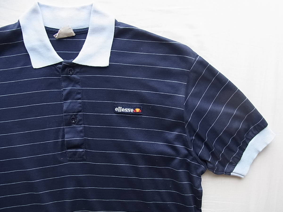 ヴィンテージショップ購入　old ellesse オールド エレッセ　ポロシャツ　サイズ 46 MADE IN ITALY_画像2