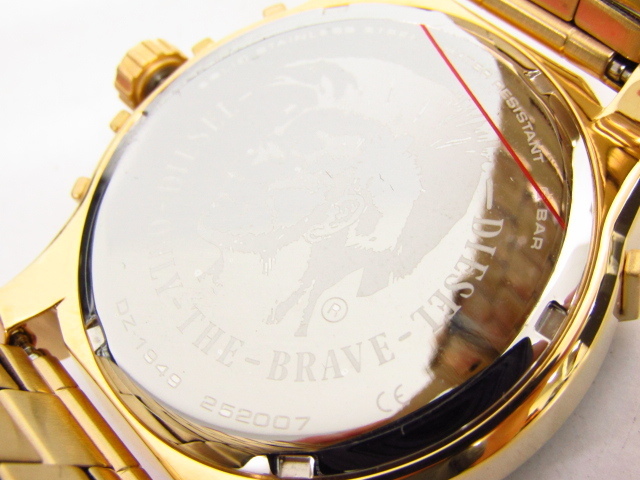  unused DIESEL diesel DZ-1949 quartz wristwatch Gold!AC20681