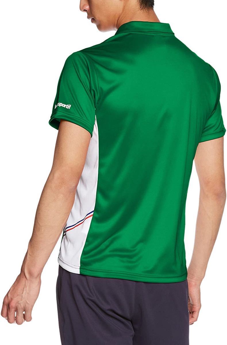 le coq sportif ルコックスポルティフ テニスウェア 半袖ポロシャツ QTULJA70ZZ グリーン メンズM 新品