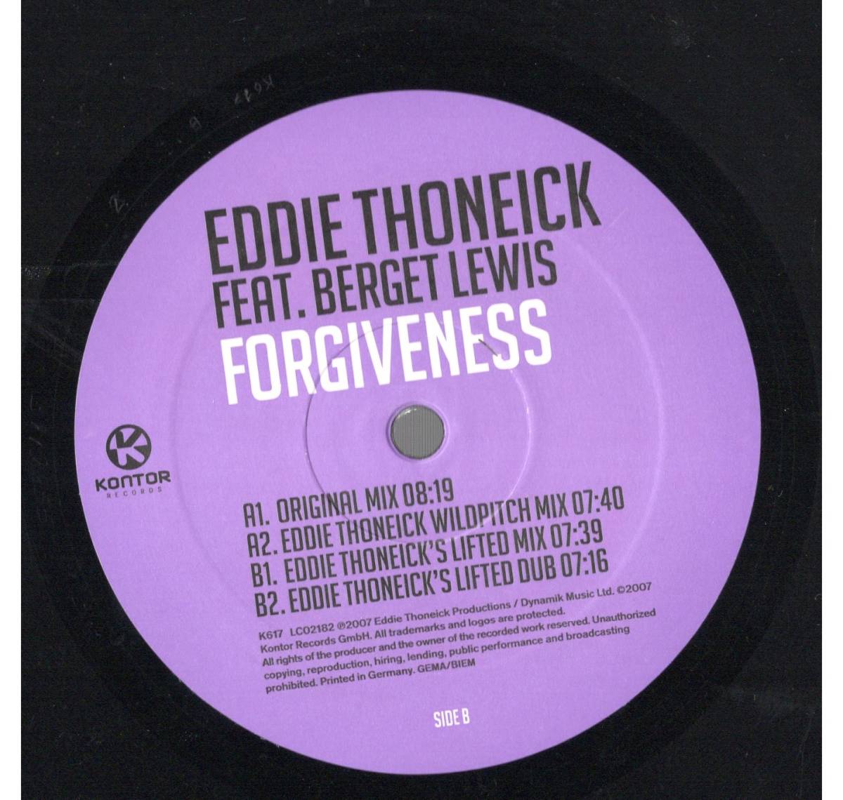 3854【ＬＰ盤】 ☆めったに出品されない ☆ FORGIVENESS / EDDIE THONEICK ≪貴重レコード≫　送料安_画像2