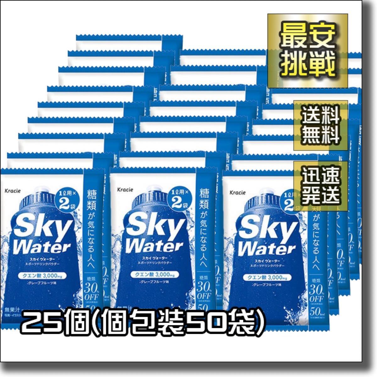 25個(1L用X50袋)グレープフルーツ味 スカイウォーター 粉末 飲料 スポーツドリンク パウダー Sky Water クラシエ