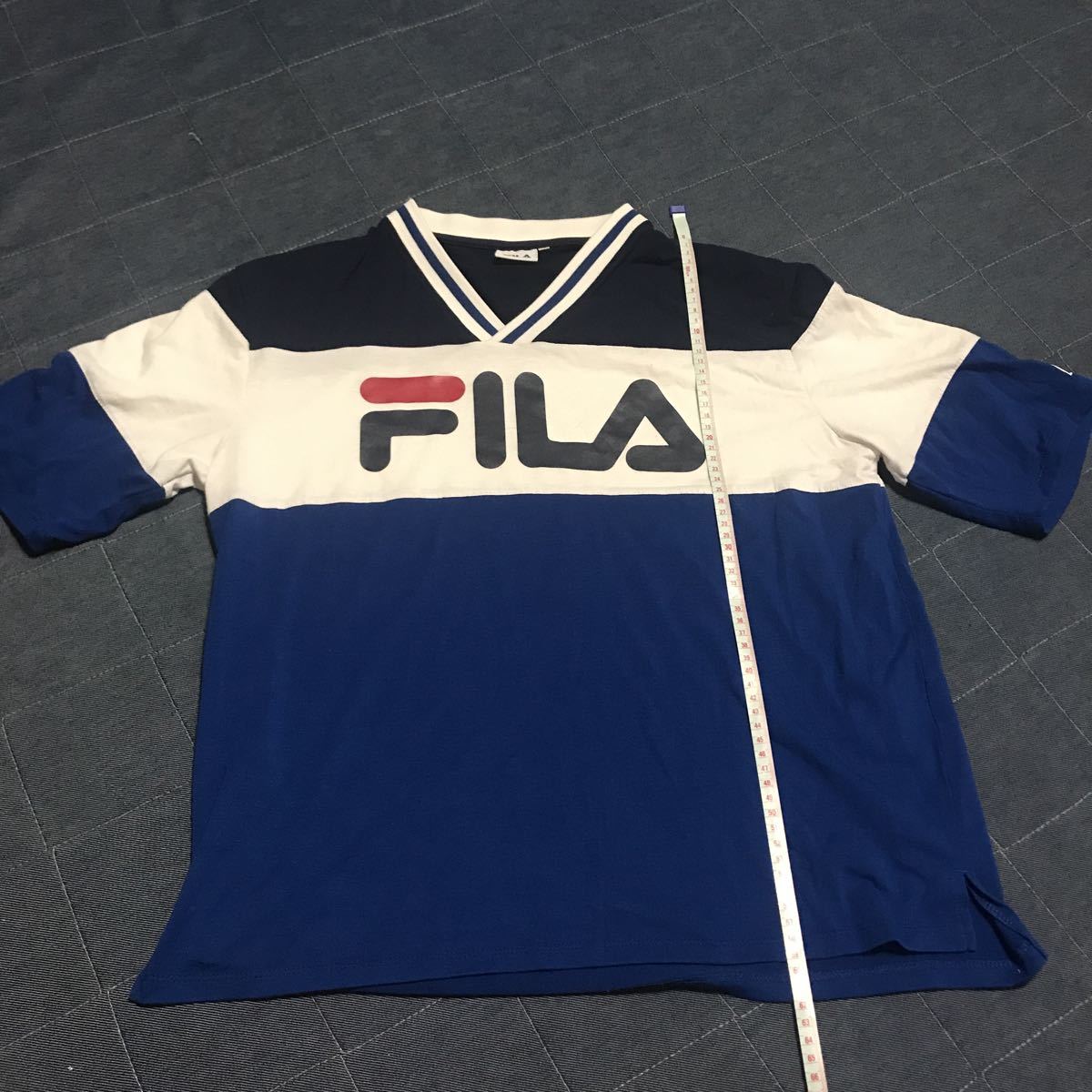 W.FILA short sleeves T-shirt M size display filler Daiwa bow advance made in China 